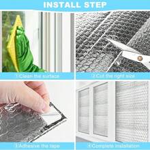 19.69 Inches X 196.85 Inches Premium Double-Layer Reflective Bubble Insulation Board - Flame Retardant, Summer Heat Insulation, Window Insulation, RV Window Insulation, Heat Reflective, Easy To Install, Durable, Weather-Resistant Insulation Solution - 19.69 Inches X 196.85 Inches - View 7