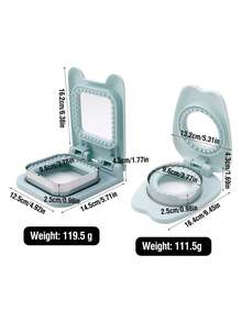 1pc Creative Kitchen Hand-Protecting Sandwich Mold - Light Blue Multifunctional Combination, Stainless Steel Round & Square Embossed Cutter, DIY Portable Food Carving Tool, Breakfast Rice Ball Cake Mold, Kids Bento Maker, PB&J Maker, Easy To Make Cute Cartoon Sandwiches, Toast Pocket Bread Mold - View 2