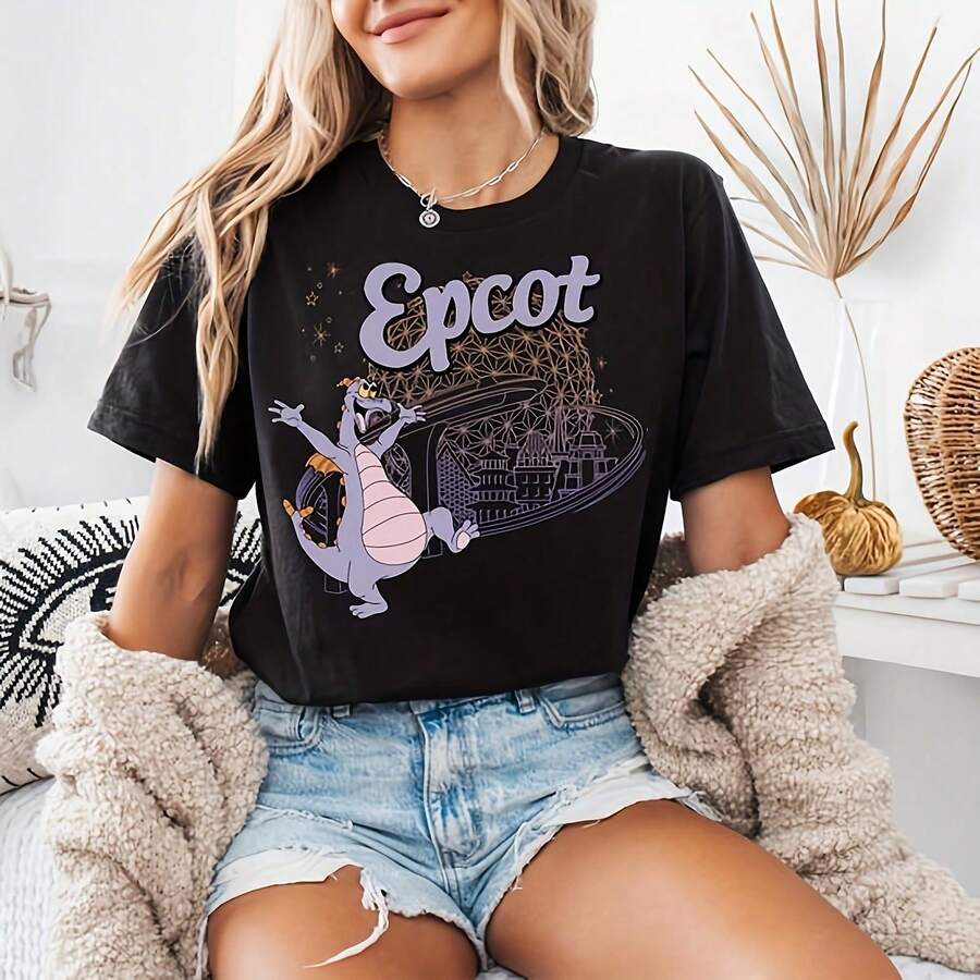 Walt World Figt , Purple Dragon Swea, Figt Est 1983 T-, One Little Spark Sweater, Vation - Negro - Ver 1