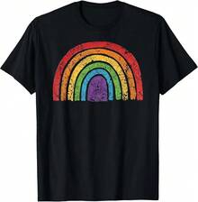LGBTQ Rainbow Flag Gay Pride LGBT Awareness Ally Vintage T-Shirt - màu đen - Xem 1