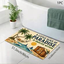 1pc Beach Luggage Print Absorbent Mat/Drying Mat/Drip Mat For Coffee Maker, Tableware - Absorbent Polyester Desktop Protective Mat With Non-Slip Rubber Backing, For Kitchen Counter Decor, Home Bar And Dining Table - Multicolor - View 14