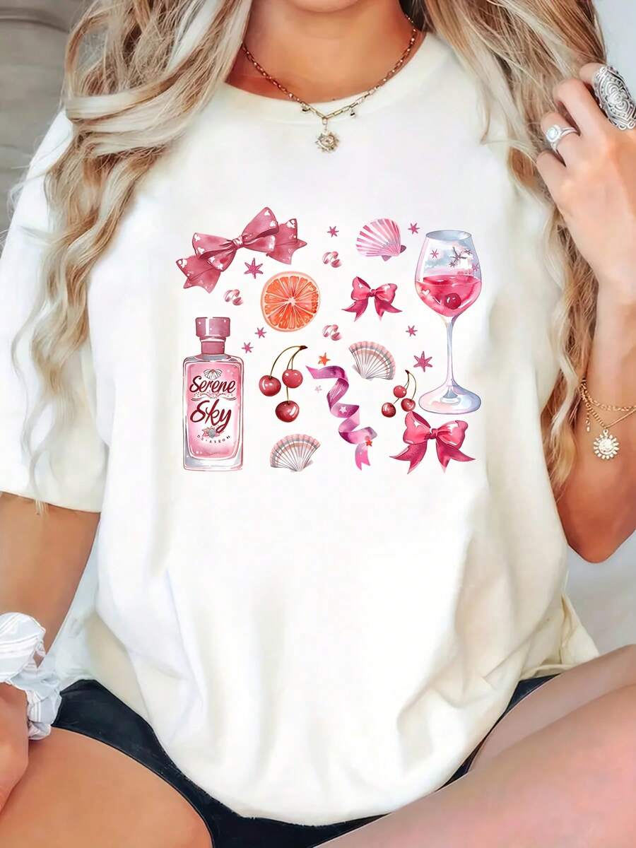 Camiseta Casual de Verano para Mujer Talla Grande - Camiseta Blanca para Mujer - Camiseta de cuello redondo de tejido suave, adecuada para uso diario y formal, una prenda casual para todas las estaciones, ideal para fiestas, oficina y uso informal - Fácil de mantener, esencial para el día a día, ropa de fiesta, diseño vibrante, ajuste cómodo, camiseta de manga corta, camiseta elegante para amantes de la moda. - Blanco - Ver 1