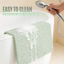 Shower Mats For Showers Anti Slip For Elderly, 32'' X 24'' Non Slip Bath Mat For Inside Shower, Bath Tub Mats For Bathroom Non Slip For Shower, PVC Loofah Bathroom Mats - Mint Green - View 7