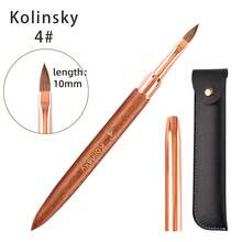 Cọ vẽ móng nghệ thuật bằng lông chồn Kolinsky chất lượng cao, màu vàng hồng ánh gỗ đàn hương, cọ chạm khắc, cọ dùng để nối dài móng acrylic. - màu xanh lá - Xem 20
