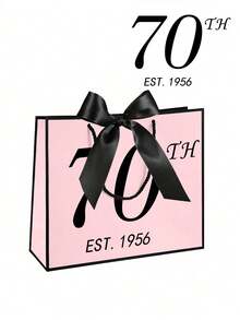 18/30/40/50/60/70° Compleanno Regalo di Anniversario Eleganti Borse di Carta Nere & Oro, Adatte per Uomini & Donne, Borse di Carta per Regali di Festa di Anniversario, Decorazione, Borse di Carta per Confezioni Regalo - Multicolore 7 - Visualizzare 12