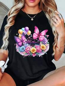 Una camiseta de manga corta para mujer, moderna, a la moda, retro, holgada, suave y cómoda, adecuada para actividades al aire libre en primavera y verano.Es una blusa casual de manga corta y cuello redondo, hecha de tela de elasticidad media, lavable a máquina y con un ajuste cómodo que se adapta a todas las estaciones.Es versátil para el uso diario informal, mostrando un estilo natural y elegante, imprescindible para fiestas de verano, con entrega local disponible.El mejor regalo para el Día de la Madre.blusas para mujer,blusas casuales para dama,tops,, mujer premium,y2k,playeras de mujer curvy,ofertas y liquidaciones ropa mujer,playeras deportivas para mujer,,playeras de hombre, mujer,blusas>elegante D1I4 - Negro - Ver 8