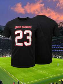 Hombres 002 | |   Fútbol |   Camiseta de Fútbol con el Logo de México 2026, con Balón de Fútbol y Emblema Nacional, Perfecta para Amantes del Fútbol 12_27 - Negro - Ver 1