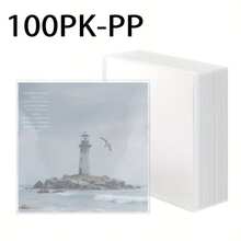 [High Density Polypropylene LP Sleeves] 100/50/25pcs 12-Inch LP Record Sleeves, Durable & Wrinkle-Free, Transparent & Clear, Made Of High Density Polypropylene, 3mm Thickness, Size 12.75" X 12.75" (32.4 X 32.4cm), Suitable For Most Folded And Double LPs - Multicolor - View 9
