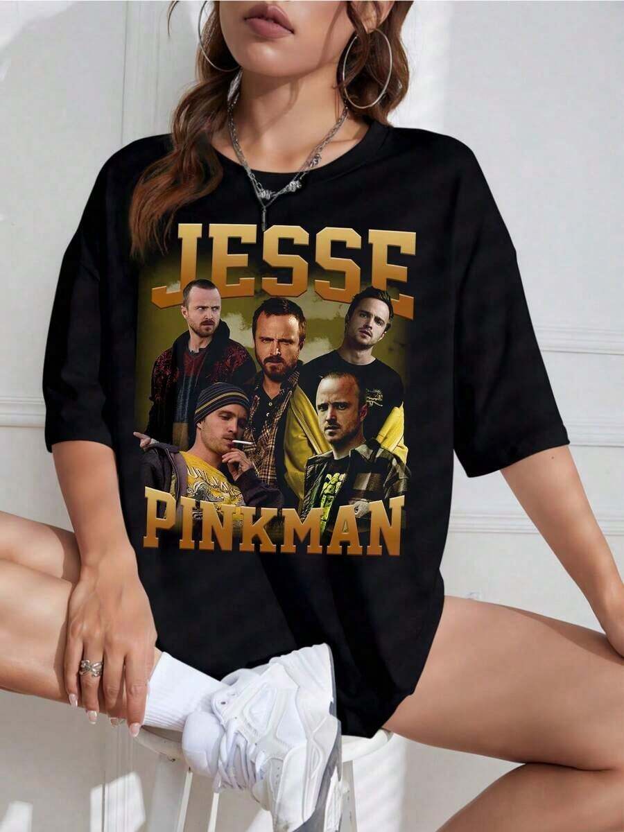 Unisex T-Shirt With TV Series Print, Round Neck, Short Sleeve, Casual Design, Ideal For Fans - 白色 - View 1