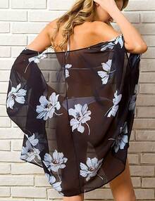 2026 New Beach Print Chiffon Women's Cardigan Sunscreen Jacket - Geometric Flower - View 4