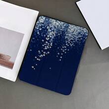Flower A Blue Ombre Floral Print 360° Rotatable Tablet Case With Pen Holder Compatible With Ipad 11(A16 2025), Auto Sleep/Wake Function/Compatible With Xiaomi5/5PRO/6/6PRO/7/7PRO, Compatible With Huawei Matepad, Compatible With Honor Pad - Multicolor - View 2