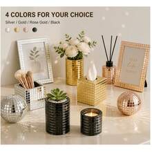 Self-Adhesive Mosaic Mirror Sticker Roll, 5mm Glass Mini Mirror Squares, Suitable For DIY Disco Ball, Crafts, Vases, Wall And Home Decor - Multicolor - View 3