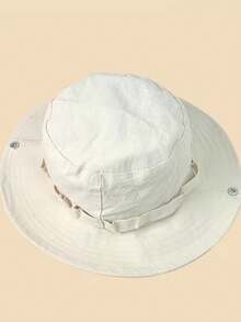 1pc Outdoor Bucket Hat, Drawstring Hat, Suitable For Hiking, Summer Travel Hat, Multiple Colors To Choose From - Multicolor - View 7