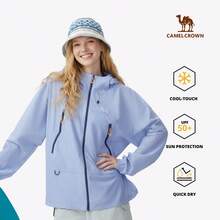CAMEL CROWN Women's Lightweight Breathable Outdoor Sun Protection Jacket, Summer - Distant Mountain Blue - View 2