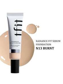 TFIT RADIANCE FIT 精華粉底液 N13 焦糖色,水潤光澤保濕,輕盈持久不褪色,滋潤保濕,適合初學者,韓系美妝,禮品,30g/1.05 Oz. - N13 BURNT - 查看 3