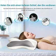 Memory Foam Cervical Pillow, Ergonomic Curve Side Sleeper Pillow, Deep Sleep Cervical Pillow, Ergonomic Memory Foam Pillow, Neck & Shoulder Pillow, Memory Foam Pillow, Ergonomic Cervical Support Pillow Suitable For Side Sleepers - 1PC - View 5