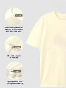 1pc Break The System Women's Hawaiian Style Short Sleeve T-Shirt, Made Of Sheer Loose Fabric, Honolulu Hibiscus Flower Print, Breathable, Casual, For Summer Beach Vacation, Outdoor Wear, Letter Pattern, Suitable For Adult Women, Round Neck Loose Fit Short Sleeve T-Shirt For Summer Beach, 100% Cotton. - 杏色 - 查看 3
