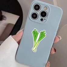 50pcs Green Vegetable Plant Scallion Cartoon Cute Decorative Stickers For Notebook, Stationery Box, Skateboard - Scallions - View 9