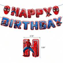 全新蜘蛛侠主题生日派对装饰品、生日横幅、蛋糕装饰、派对用品 - 查看 9