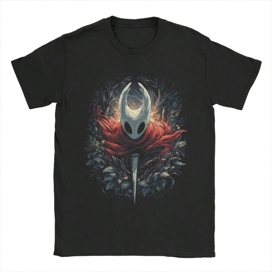 Hollow Knight Silks1ong Hornet Needle Huntress Graphic TShirts M1en Funny 100 Cotton T1EEs Round Neck Short Sve Tops 220G puro algodón manga corta para hombre y mujer, tejido grueso, resistente a las arrugas y que no se deforma fácilmente. Estilo sencillo y versátil, ligero y transpirable, perfecto para ir al trabajo, viajar, acampar, ir de compras y el tiempo libre diario. - Negro - Ver 1