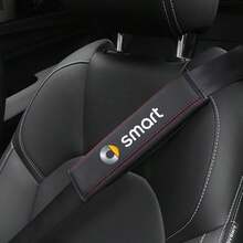 适用于Smart Forfour Fortwo 453 451 450的2件装PU皮革汽车安全带肩垫保护配件 - 1 - 查看 2