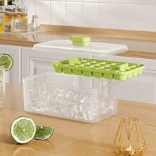 32/64/96 Cavity PP Ice Cube Tray Set With Lid (Includes Storage Box) - Dedicated For Cold Drinks, Essential For Summer, Fit For Refrigerator - Multicolor - View 6