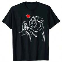 DopeSkillss Short-Sleeved Graphic T-Shirt, Urban Style, Hip Hop, , Unisex, T-Shirts To Match The Color Of The Sneakers, Real Lover, 100% Cotton. - 黑色 2 - 查看 6