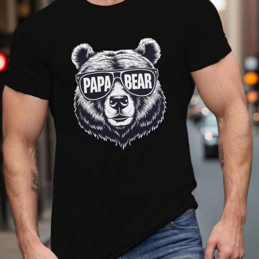 Camiseta impresa para hombres y mujeres - Negro - Ver 1