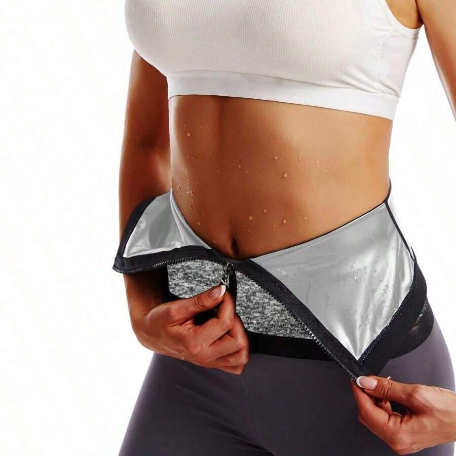 Adjustable Waist Belt, Zipper Design, Suitable For Sports And Daily Wear, Enhanced Sweat-Wicking And Shaping Effect, Create A Perfect Figure - Multicolor - View 1