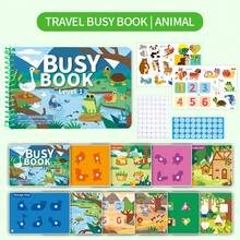 Juego de libro de actividades con pegatinas reutilizables, libro de juego de pegatinas amigable para viajar con múltiples temas de escenas, libro de actividades con pegatinas reutilizables, colección de libros de juego de escenas divertidas - Multicolor - Ver 12