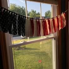 Independence Day Patriotic Fabric Tassel Banner - Red, White, And Blue Garland; Patriotic-Themed Hanging Decoration For July 4th Parties, Porch And Fireplace Decor. (Style May Vary) - 1 - 查看 4