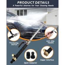 KOKK2O Upgraded Jet Nozzle For Garden Hose Power Washer Wand Hydro Jet High Pressure Washer Tools With 2 Different Nozzles And Hose Quick Connectors - Black - View 2