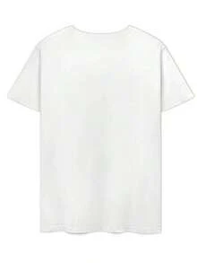 | 100% Algodón Puro y Transpirable| 1pc Camiseta de Manga Corta para Mujeres con Estampado de Mandala de Loto - Diseño  Bohemio, Ajuste Cómodo y Transpirable, Cuello Redondo, Top Casual de Yoga, Lavable a Máquina, Ropa para Todas las Estaciones, Top Unisex para Verano - Blanco - Ver 2