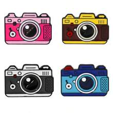 Men's Cartoon Anime Badge Brooch, Creative Camera Pin - Black - View 6