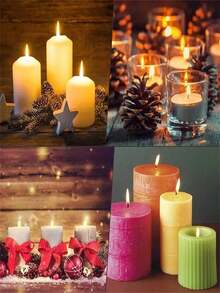 5/100pcs Pre Coated Wax Core With Metal Bracket, Smoke-Free And Lead-Free, Suitable For Making Soy Wax, Beeswax And Paraffin Wax Candles. It Is A Type Of Container Candle That Can Be Used For Home Decoration, Weddings, Parties, And Aromatherapy - Multicolor - View 3