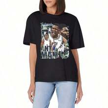 Camiseta de manga corta con cuello redondo para mujer Edwards,% algodón, 180 g/², estampado por transferencia de calor, camiseta casual, suave al tacto, transpirable, ligeramente elástica, no se encoge, resistente al desgaste, versátil, para uso diario, viajes, fitness y deportes. - Multicolor - Ver 5