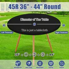 Elastic Fitted Round Table Cloth, Reusable Picnic Table Cover, Windproof Washable Table Protector For Party, Camping, Indoor Outdoor Use - Default - View 10