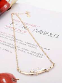 Bộ dây chuyền và vòng tay mặt dây chuyền hình thỏ dễ thương - Nhiều màu - Xem 4