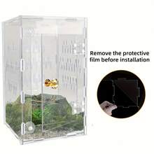 1 hộp nuôi thú cưng hình vuông trong suốt bằng acrylic, thiết kế tối giản sáng tạo dành cho chuột hamster, rùa và bò sát. - Nhiều màu - Xem 4