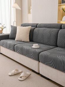 1 bộ bọc ghế sofa co giãn mềm mại, mới, phù hợp với sofa 1-2-3-4 chỗ ngồi hình chữ L, bọc đệm ngồi và tựa lưng, có thể giặt máy, chống trầy xước, thích hợp cho mọi mùa. - Xám - Xem 5