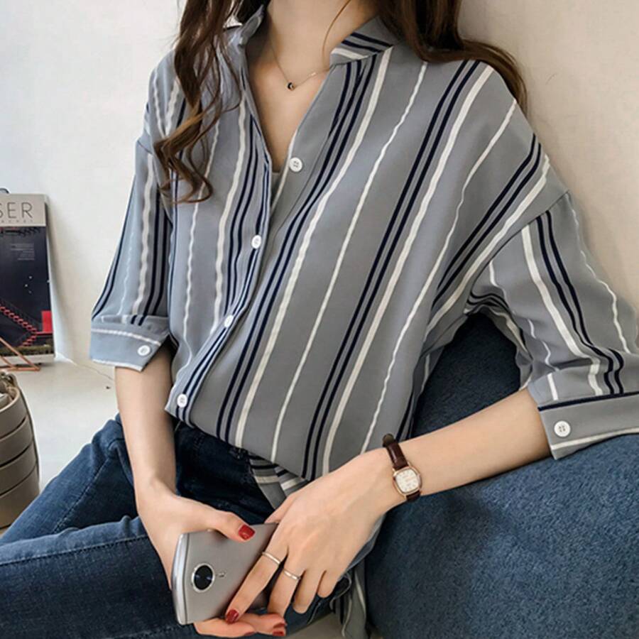 Women Blouses & Shirts - Blue - View 1