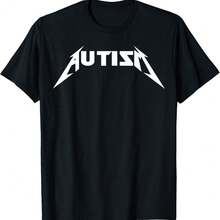 Metal Rock For Autistic Men Women T-Shirt - 黑色 - 查看 1