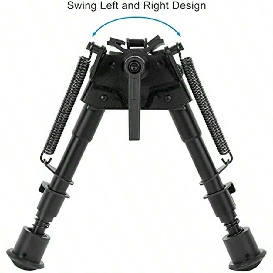 6''-9''Pivot Tilting Swivel Rifle Bipod Foldable Spring Return With S Lock Lever - Multicolor - View 1