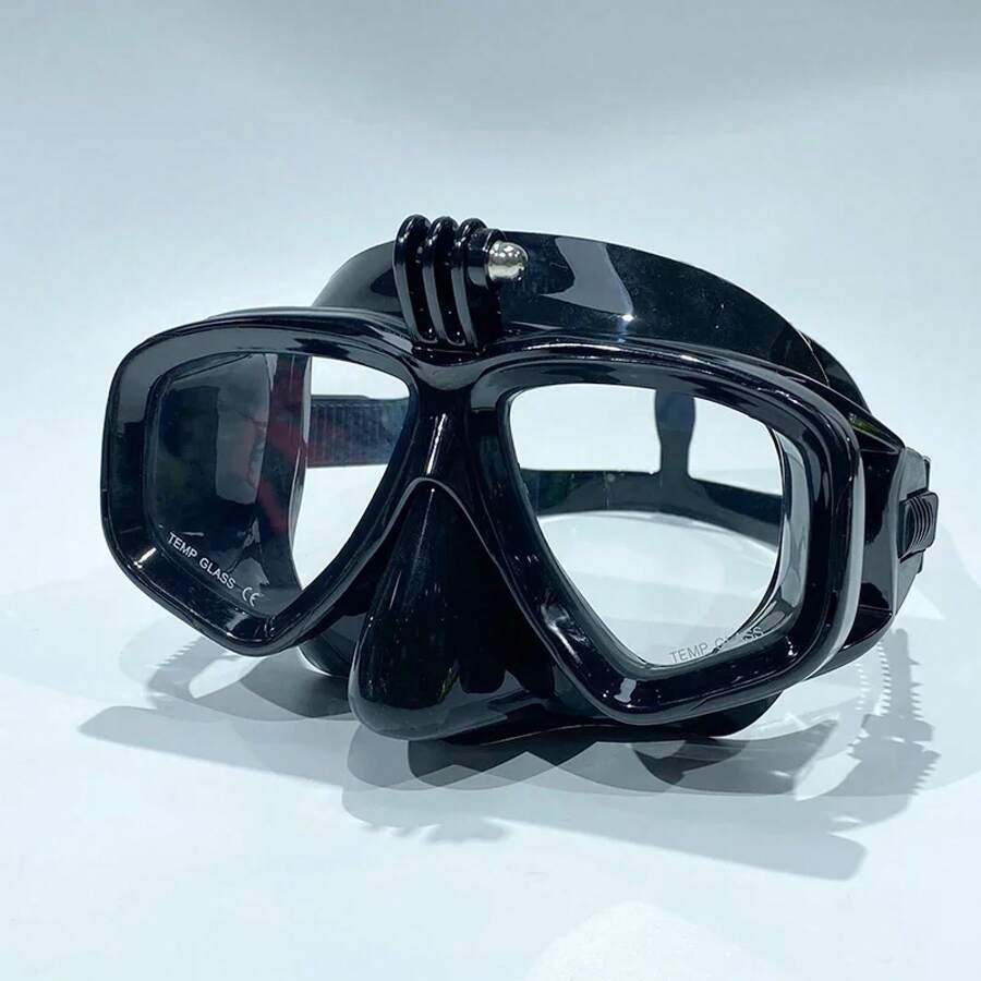 Máscara de buceo subacuática profesional, gafas de buceo son adecuadas para cámara deportiva pequeña GoPro, gafas de buceo totalmente secas - Azul - Ver 1