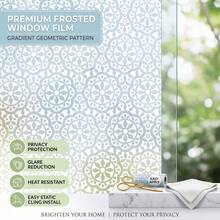 Frosted Window Film Privacy Film For Glass Windows 44.5x200cm, Static Cling Decorative Snowflake Pattern, Blocks UV Removable Frosting Opaque Glass Film For Home Bathroom - Snowflake - View 3