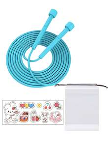 Portable Jump Rope Set With Drawstring Bag And Decorative Stickers, PVC Material Jump Rope Perfect For Fat Burning And Body Shaping, Essential For Home Fitness - Multicolor - View 10