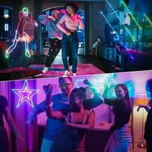 Party Lights, DJ Disco Stage Lights, 3D Animation Performance Projector, DMX512 Sound-Activated Dance Projector, Indoor RGB Beam Scanning Projector, Suitable For Home Gatherings, Clubs, KTV Bars, Birthday Parties, Holidays, Atmosphere Lights - EU F Type Plug(220-240V) - View 9