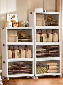4layers Storage Bins With Lids, 4PC Stackable Storage Bins With Wheels Collapsible Storage Bins, Foldable Storage Containers With Door For Home And Office Closet Organizers Storage Bins Plastic Boxbedroom,Organizer,Organiser,Home Storage,White T Shirt Women,Black Pants Women,Ladies Winter Clothes,Dress,Winter Clothes For Ladies,Elegant Woman Dresses,White Shirt For Ladies,Long Sleeve,White Jumpsuit For Women,Spring Dresses For Women,Spring Outfits For Women,Spring,Spring Clothes,Minimalist,Summer Tops - trắng - Xem 1