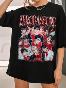 Camiseta vintage de Zerobaseone , camiseta de Zerobaseone , camiseta del regreso de ZB1 2025, camiseta del álbum Never Say Never de ZB1, sudadera con capucha de los miembros de ZB1.playeras de hombre playeras oversize de mujer y2k camisa de mujer camisa blusa casual mujer blusa elegante mujer ofertas - Negro - Ver 6