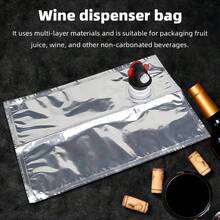 2/4/8pcs Wine Bag Replacement Bag Set, 2L/67oz Wine Bag Refill Bags, Leak-Proof Wine Bag Refill Bags, Wine Bag Replacement Bags With Butterfly Valve Suitable For Beverage Container Dispenser Home Brewing Storage Packaging - View 5